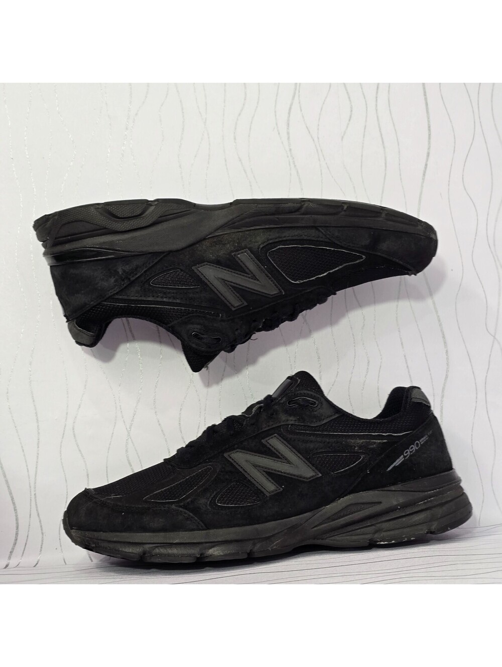 New Balance 990v4 Triple Black Made in USA M990BB4 Mens Size 12.5 D Running Shoe